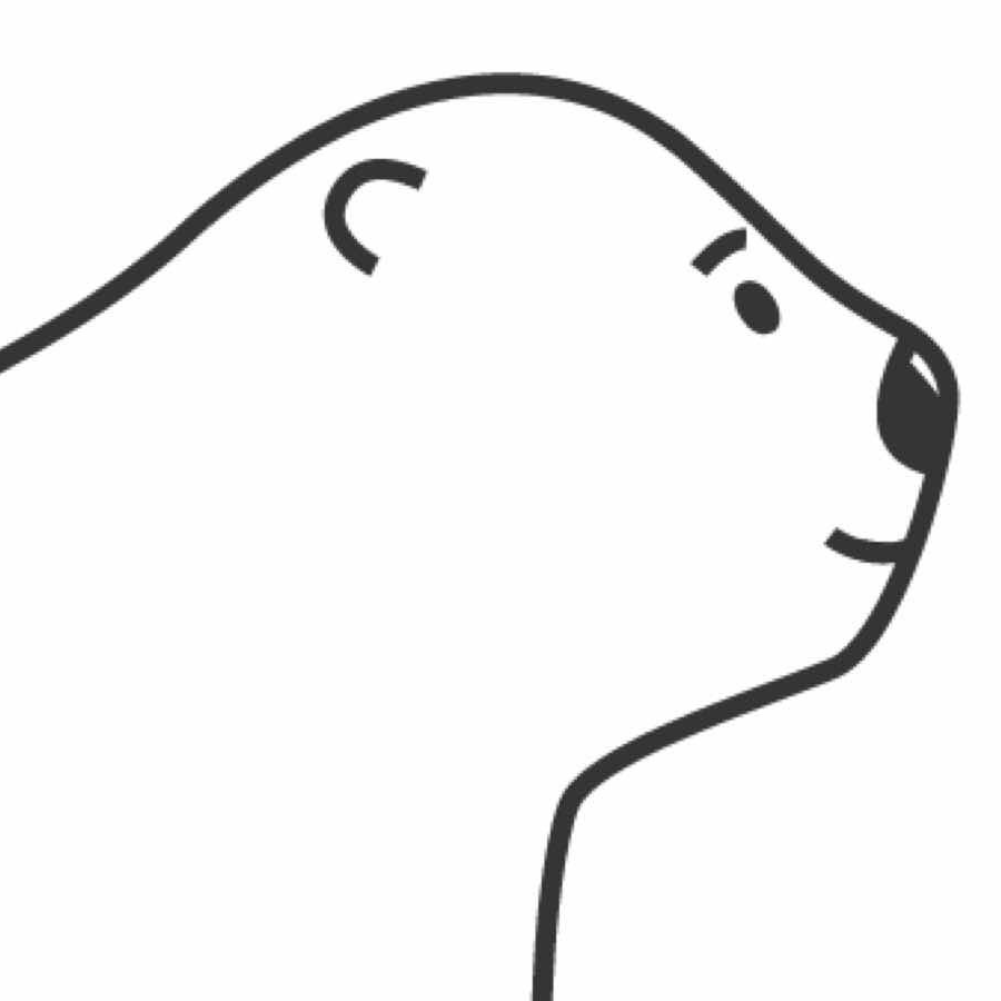 愉悦的黑白熊