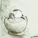 落在地上