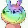 彩色滑稽兔
