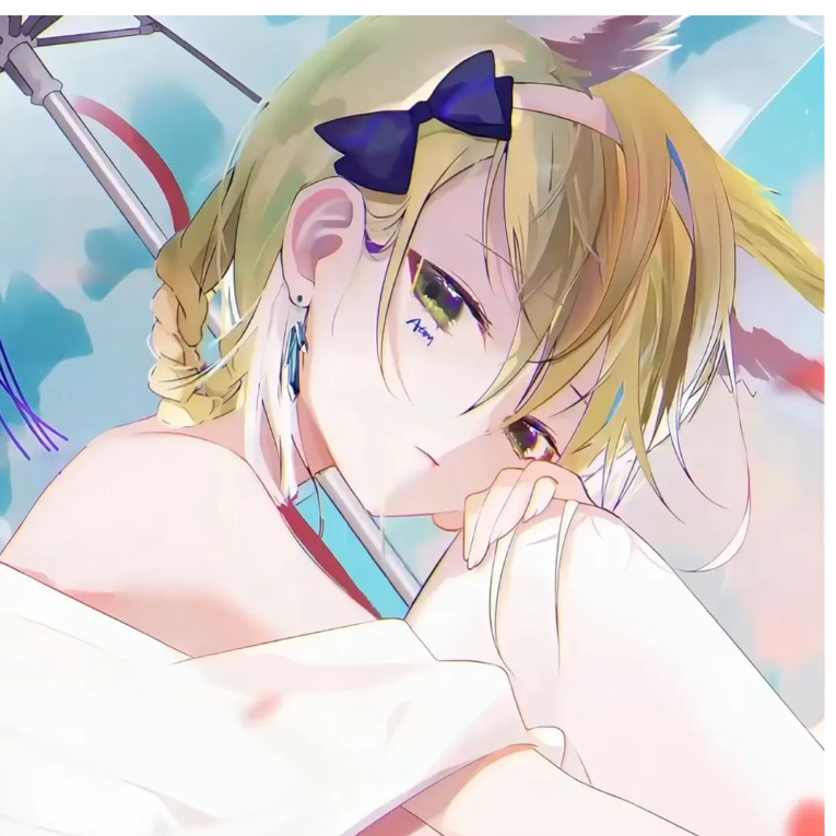 逆光含笑