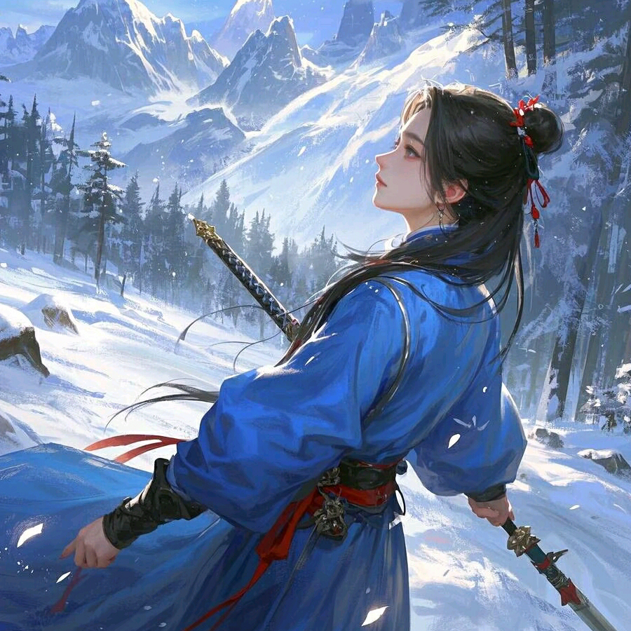 冬水晨雾霜花树