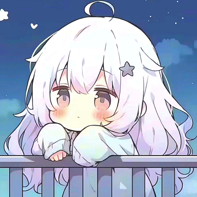 白毛星空少女