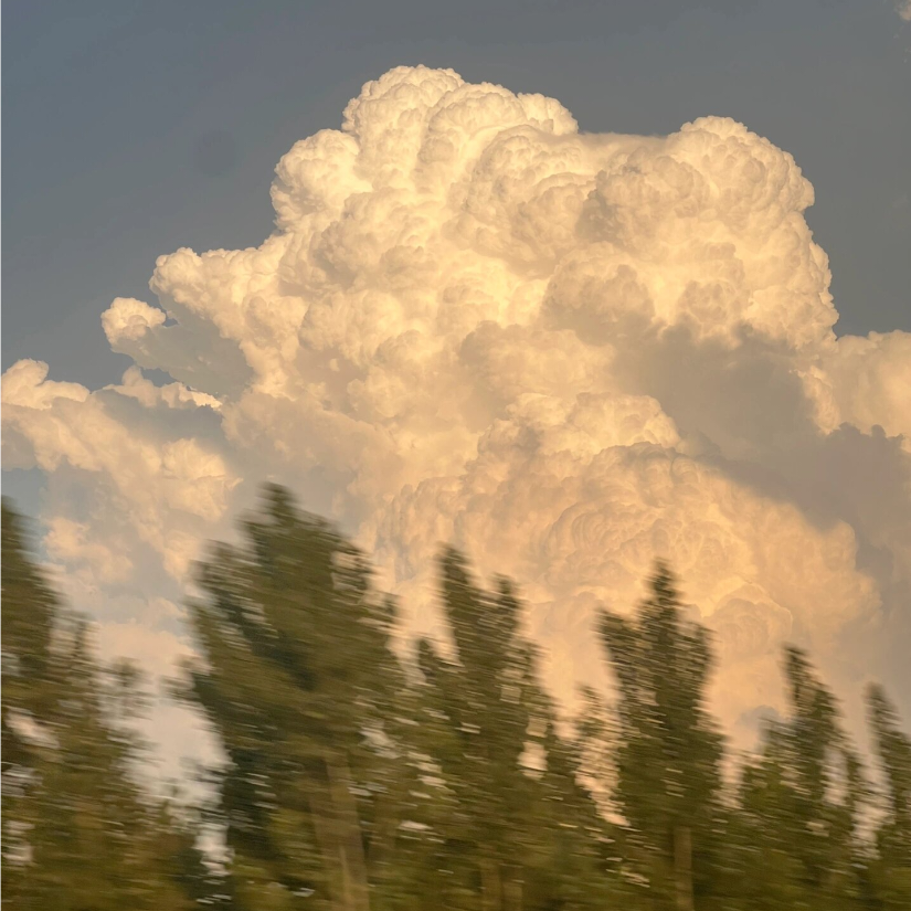 傍晚我们去吹风