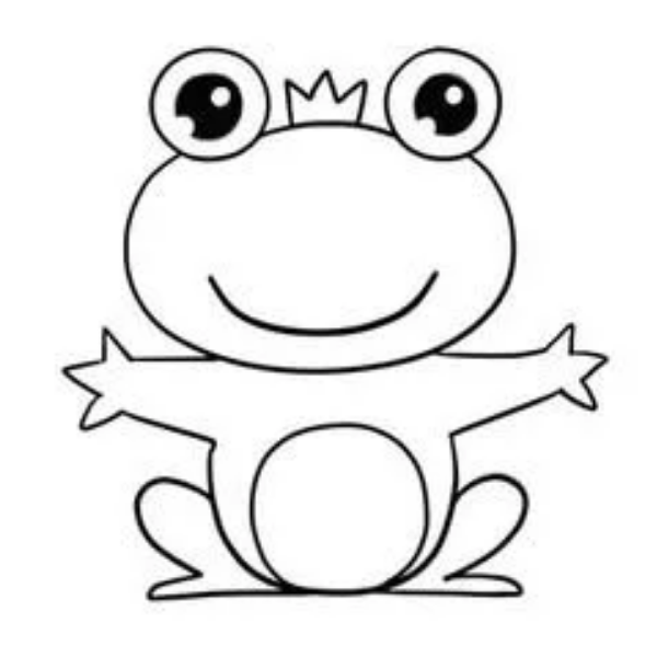 小青蛙头像简笔画图片