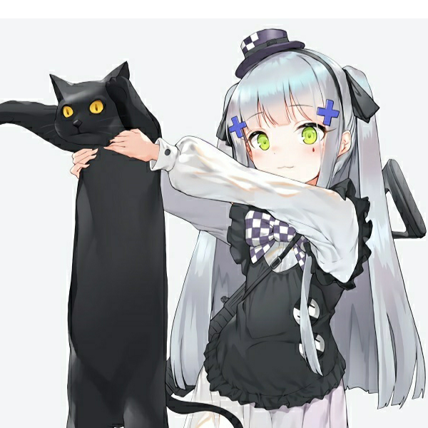 一只小黑猫鸭