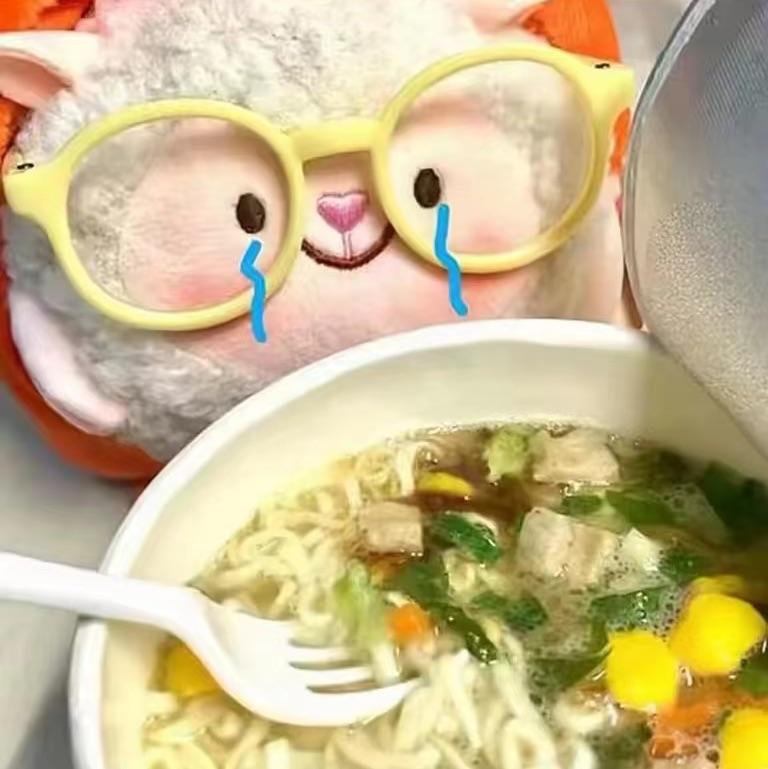 伤心吃泡面
