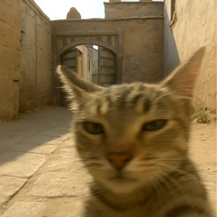 沙二中门的猫