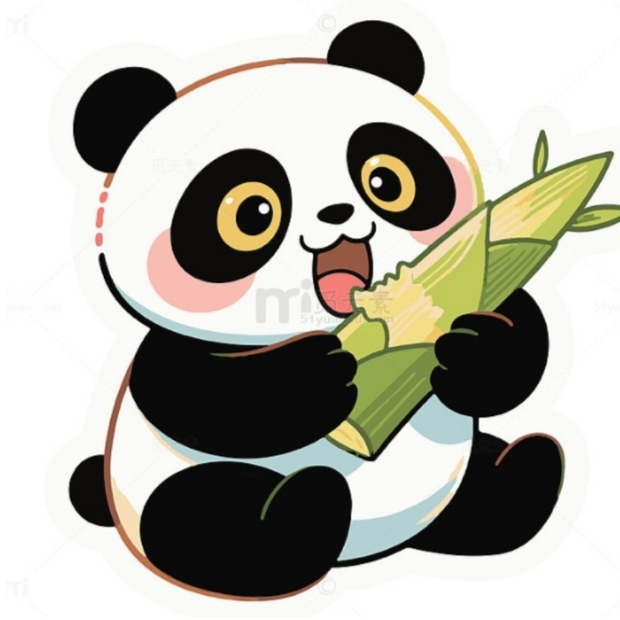 一只抱竹