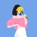樱花树下少女